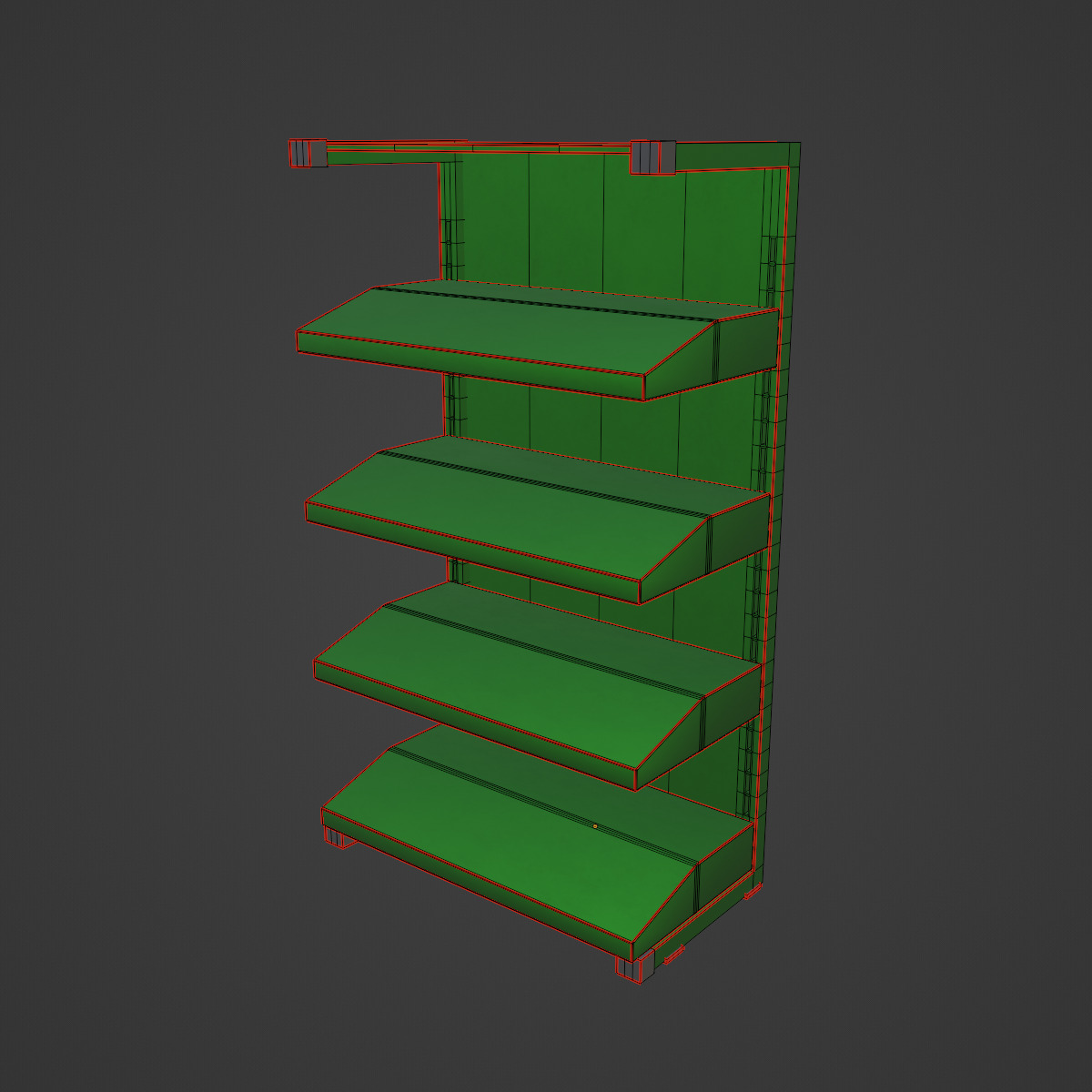 Medical Shelf 06 Low-poly 3D model_7