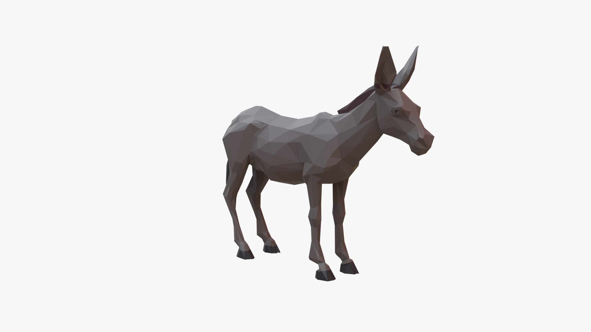 Hinny donkey low poly Low-poly 3D model_5