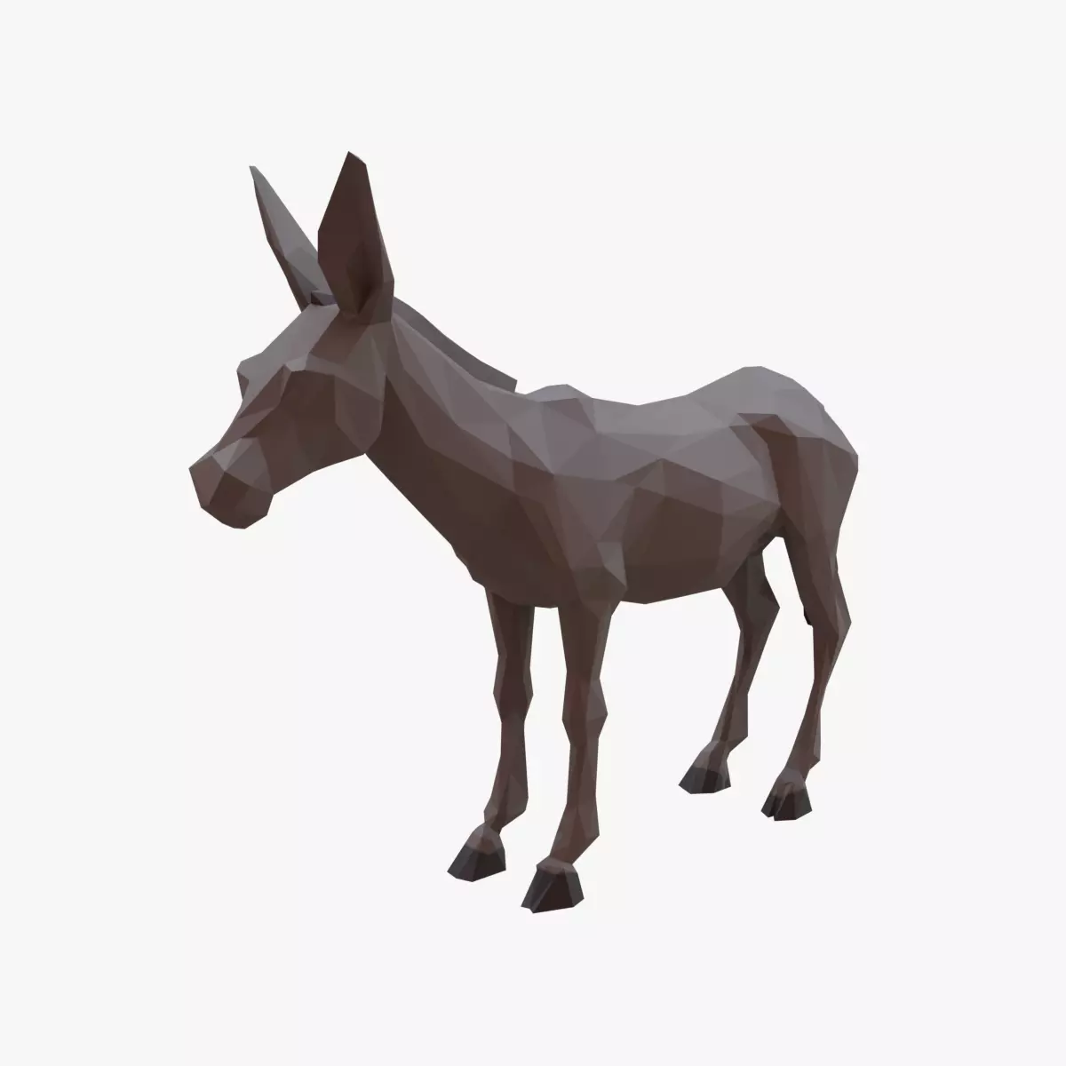 Hinny donkey low poly Low-poly 3D model_0