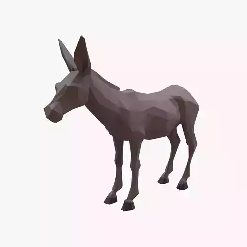 Hinny donkey low poly Low-poly 3D model