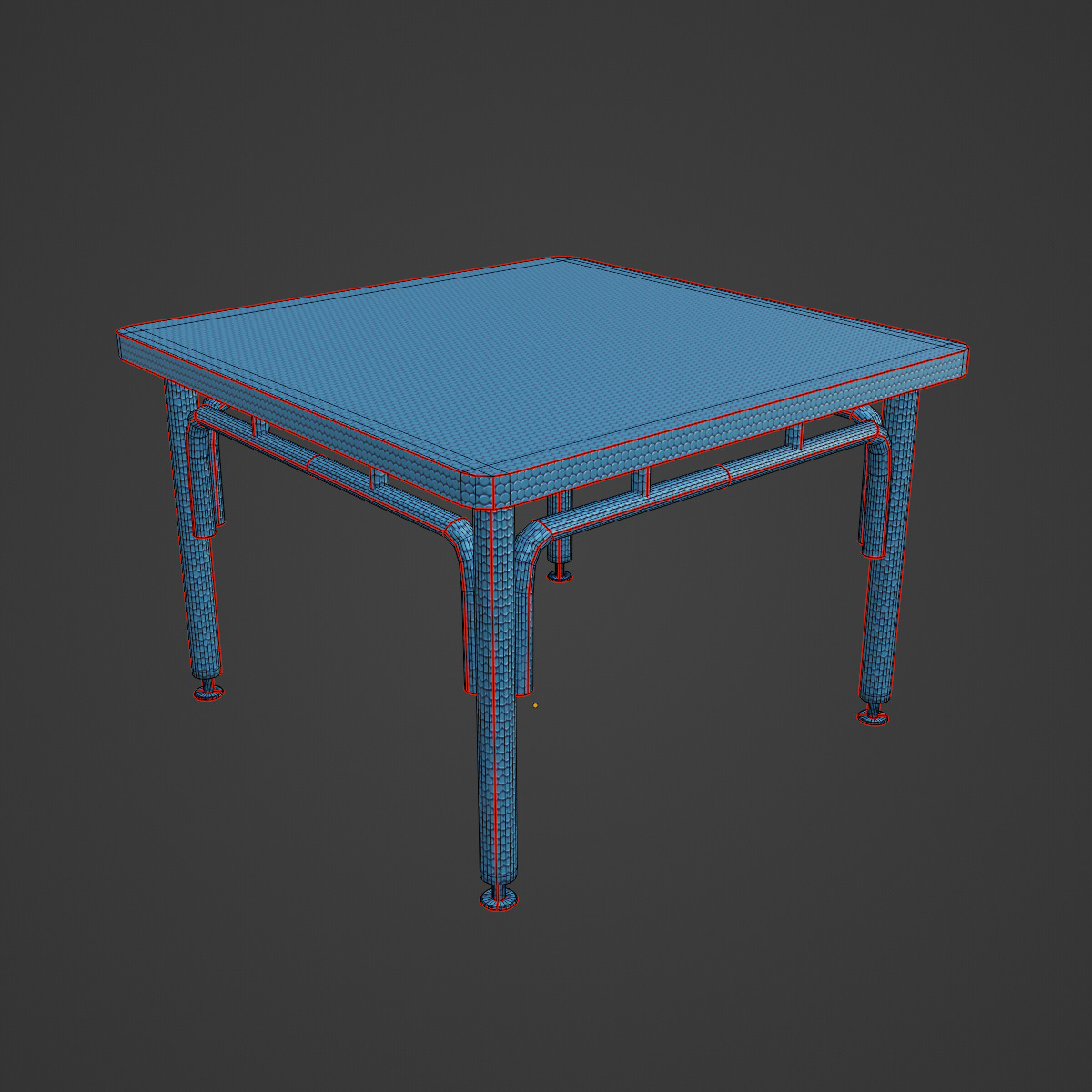 Metallic Table 06 Low-poly 3D model_7