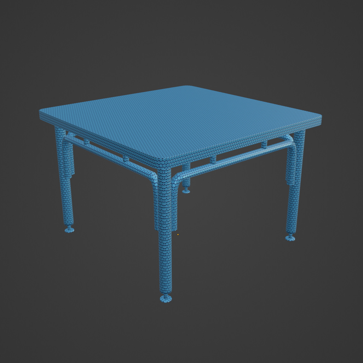 Metallic Table 06 Low-poly 3D model_6