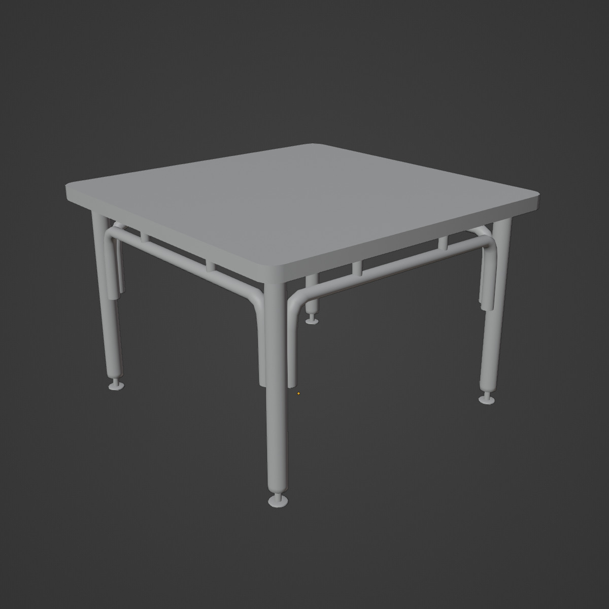 Metallic Table 06 Low-poly 3D model_9