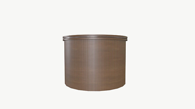Rounded Wooden Table 3D model