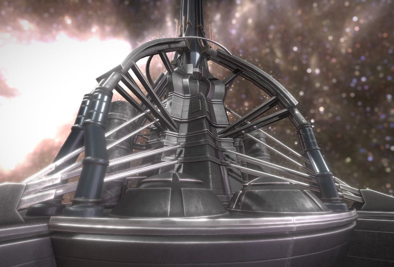 Terraforming Tower Low-poly 3D model_8