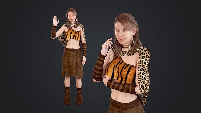 Hominid Low-poly 3D model