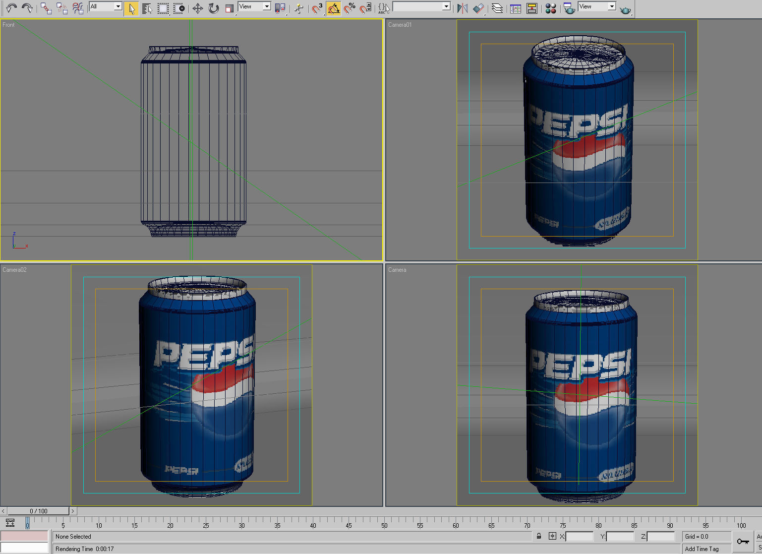 Pepsi can 01 Low-poly 3D model_6