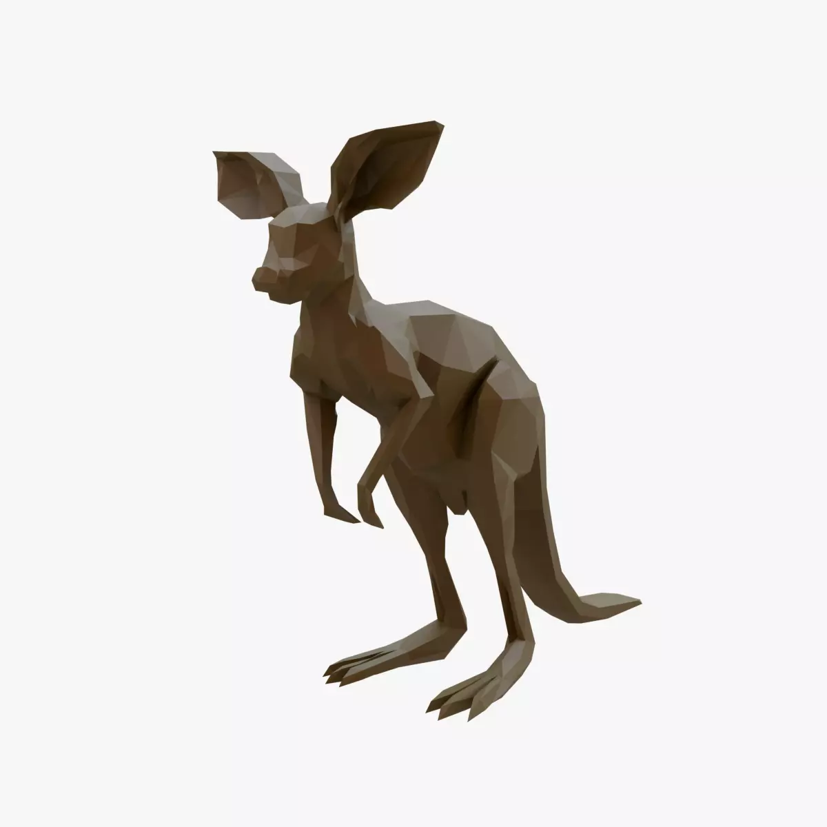 Kangaroo low poly Low-poly 3D model_0