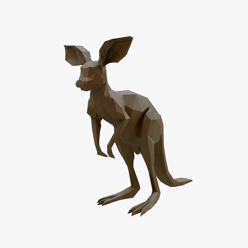 Kangaroo low poly Low-poly 3D model