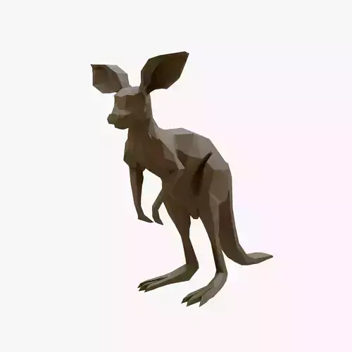 Kangaroo low poly Low-poly 3D model