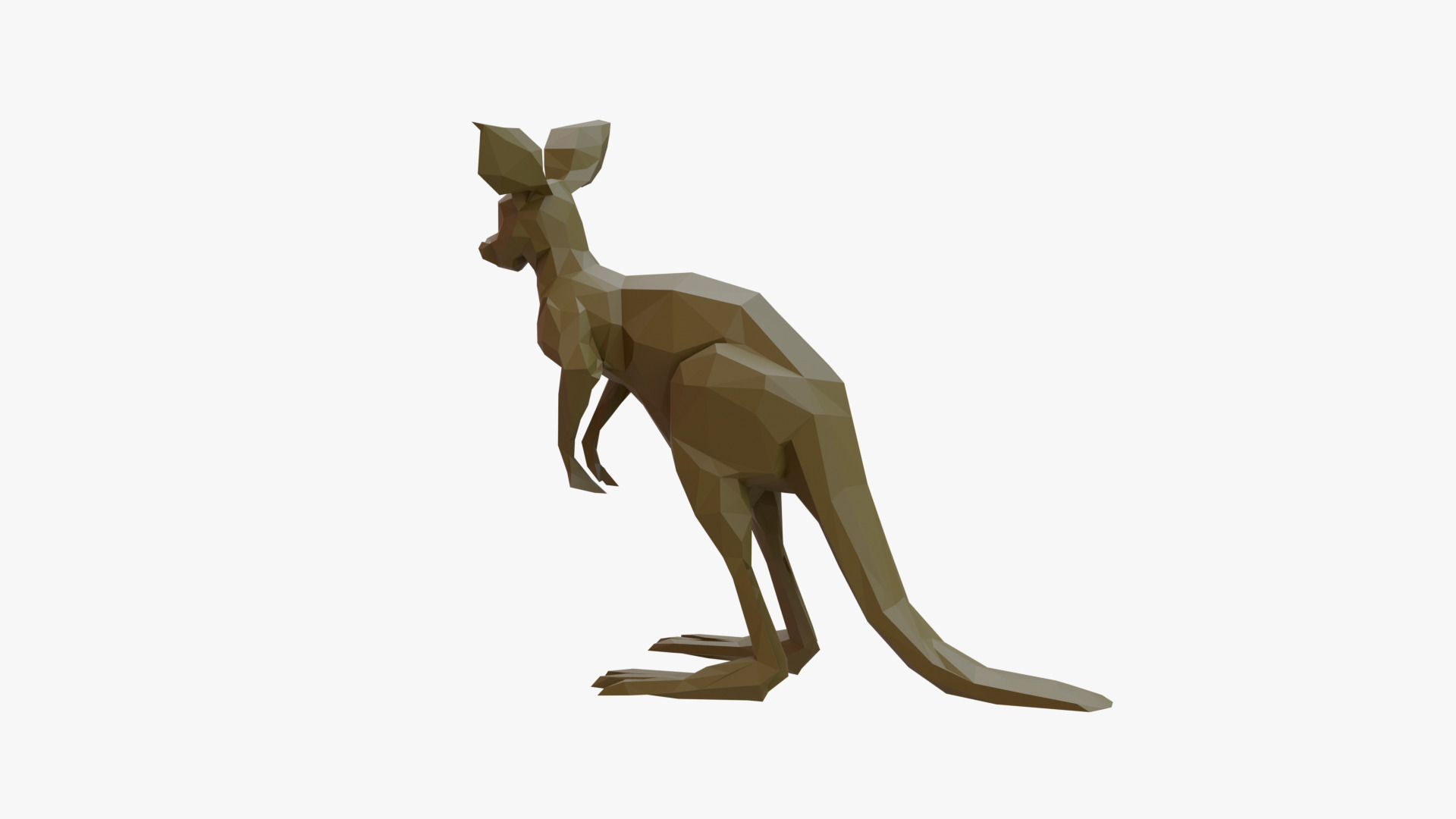 Kangaroo low poly Low-poly 3D model_5