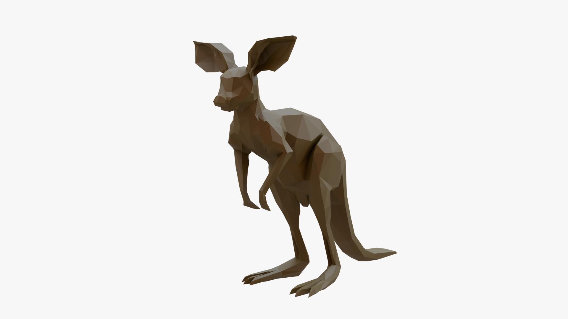 Kangaroo low poly Low-poly 3D model_1