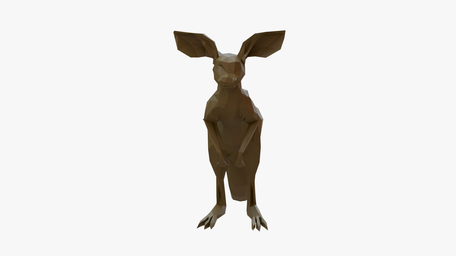 Kangaroo low poly Low-poly 3D model_2