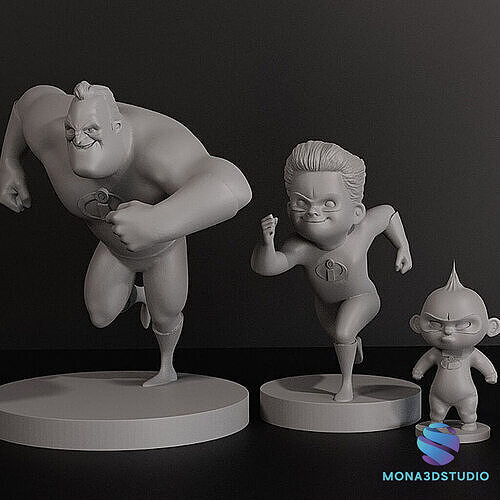 The Incredibles - Complete Superhero Family 3D print model