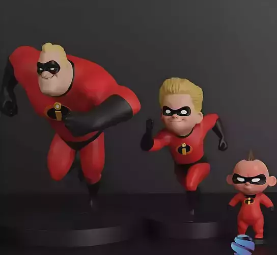 The Incredibles - Complete Superhero Family 3D print model
