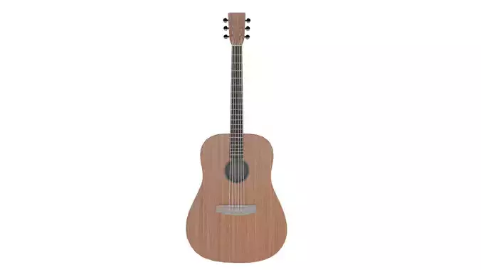 Realistic Acoustic Guitar 3D Model Low-poly 3D model