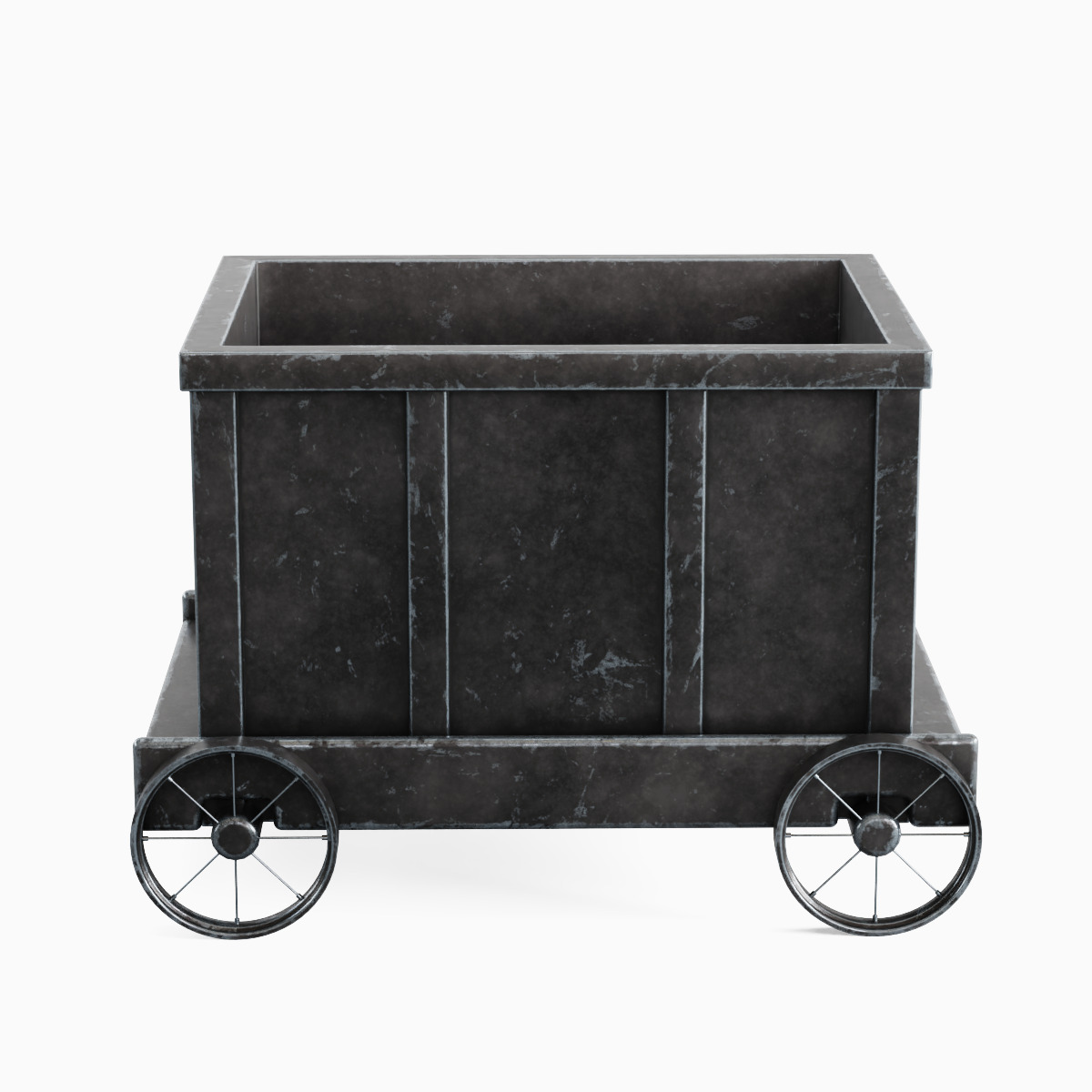 Mining Trolley Set Low-poly 3D model_13