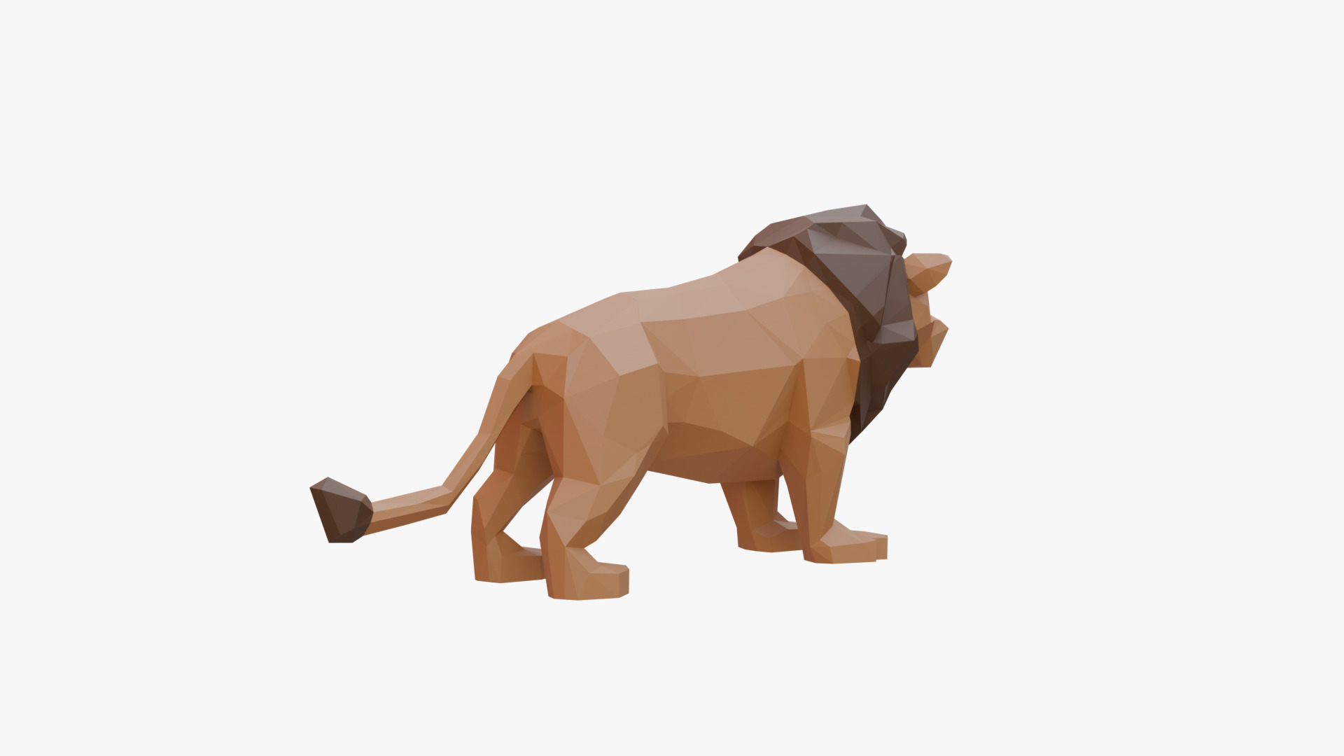 Lion low poly Low-poly 3D model_4