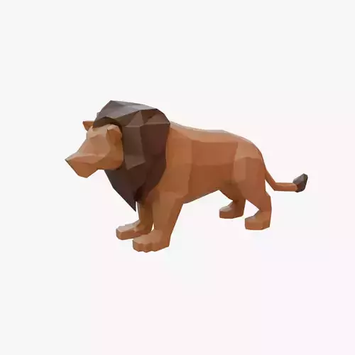 Lion low poly Low-poly 3D model