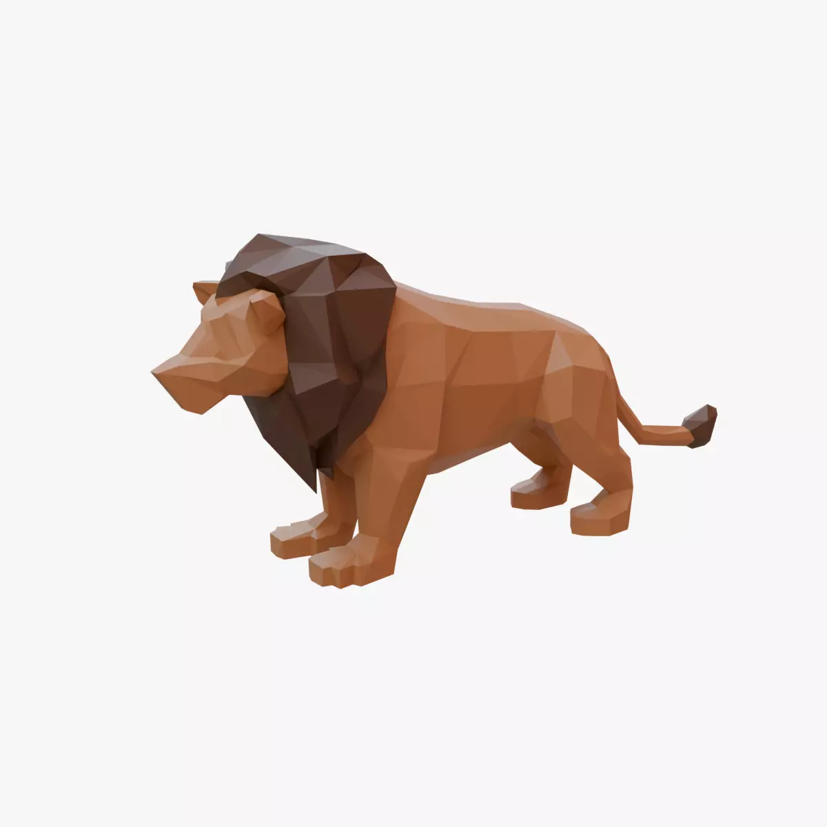 Lion low poly Low-poly 3D model_0