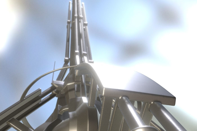 Terraforming Tower Highpoly Version