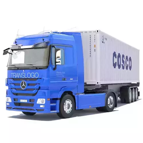 Mercedes Actros with Containers Semitruck