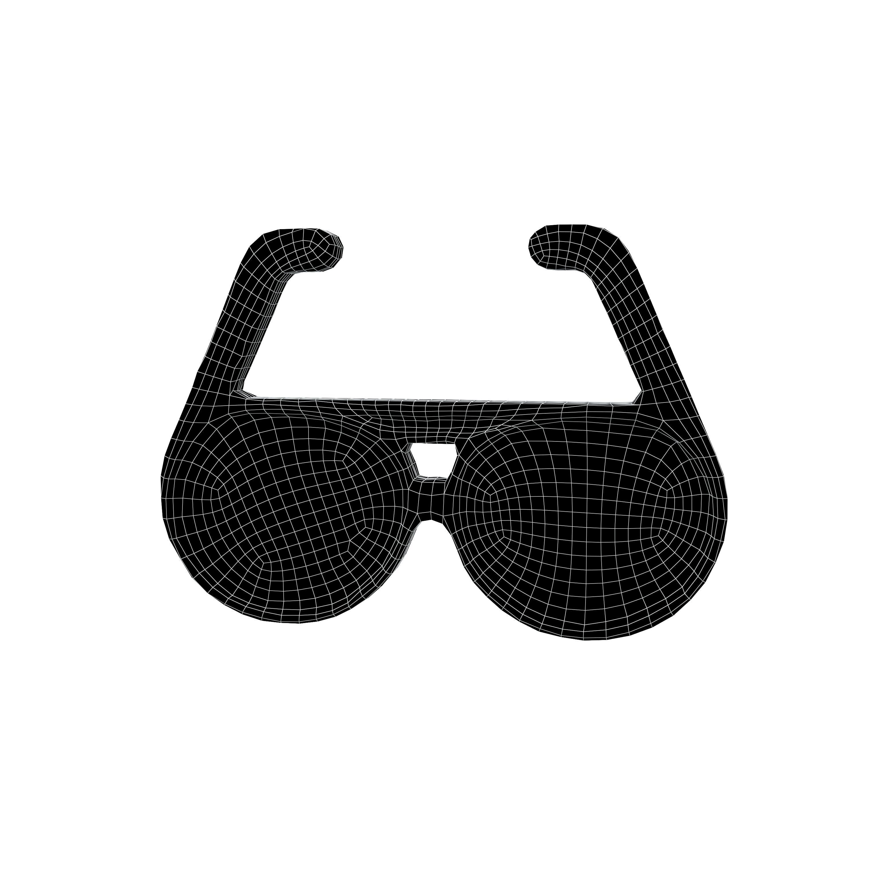 Sunglasses Symbol v1 003 Low-poly 3D model_5