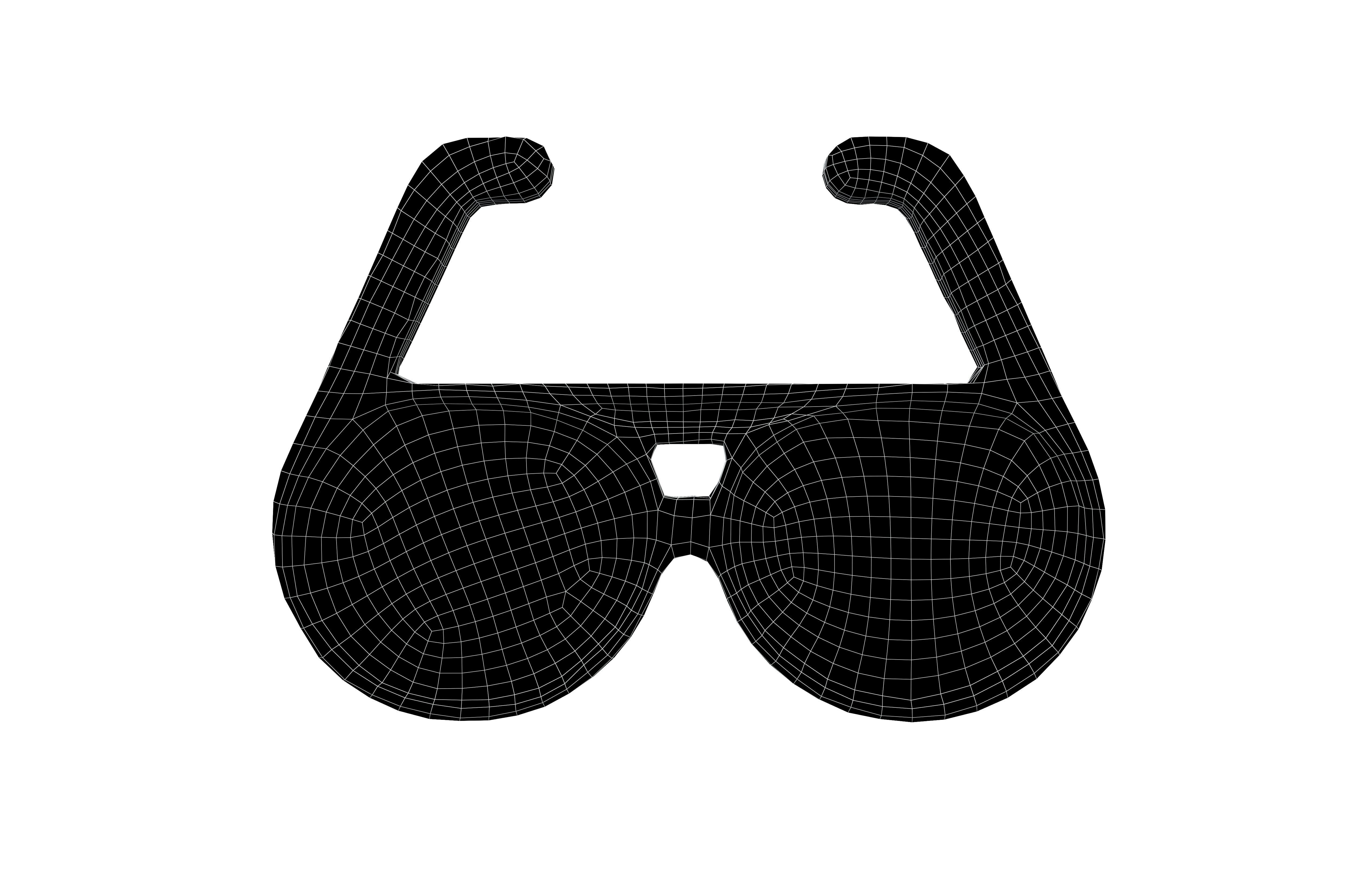Sunglasses Symbol v1 003 Low-poly 3D model_6