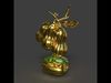 hinese golden peanut display stand figure  Low-poly 3D model_1