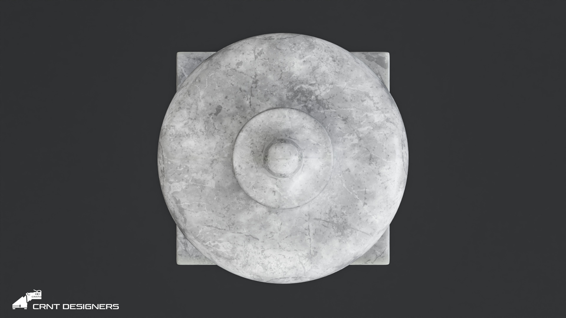 Stone Garden Urn Lamp 3D model_5