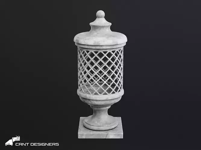 Stone Garden Urn Lamp