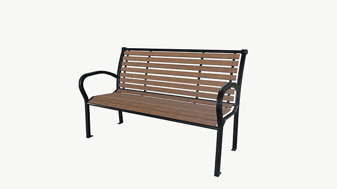 Park bench 3D model