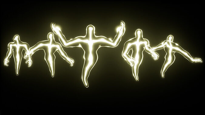 Light elemental low-poly game engine ready 3D model Low-poly 3D model