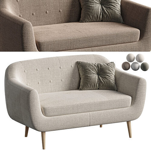 Sofa straight Rotterdam 3D model