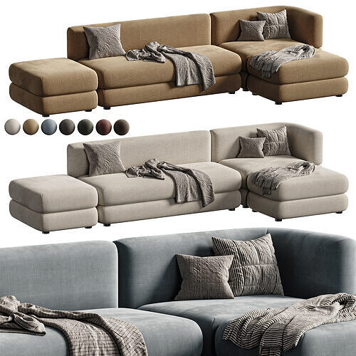 Modular sofa Brera 6 3D model
