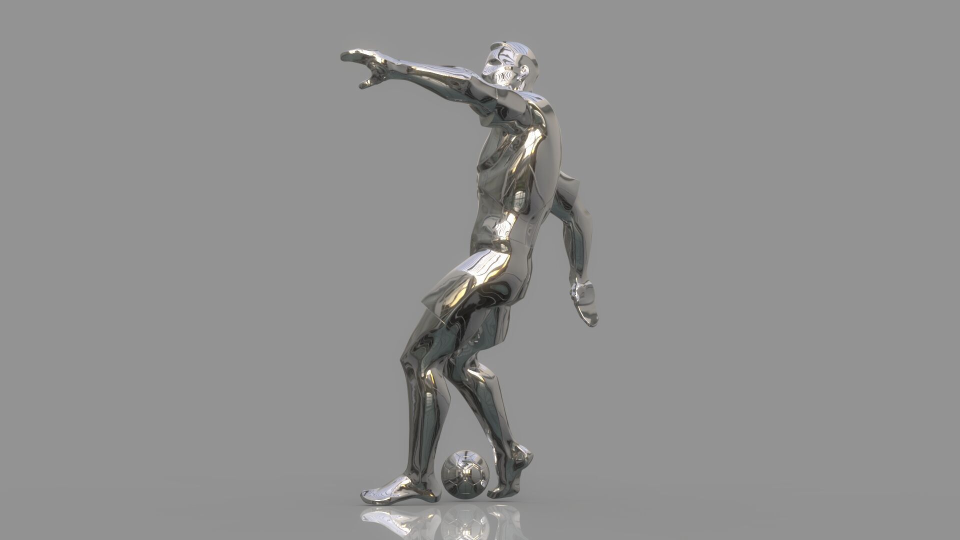 Soccer player 3D model_4