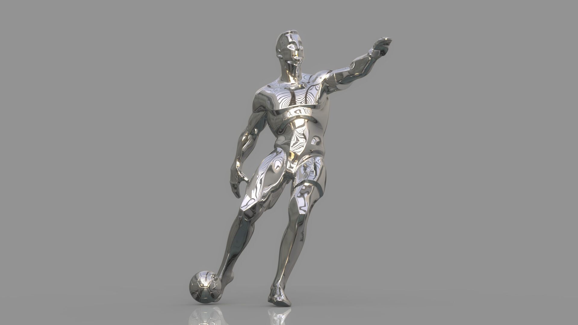 Soccer player 3D model_2