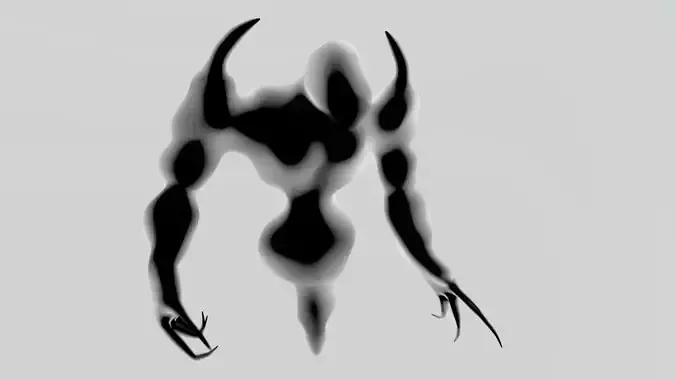 Shadow elemental low-poly game engine ready 3D model Low-poly 3D model