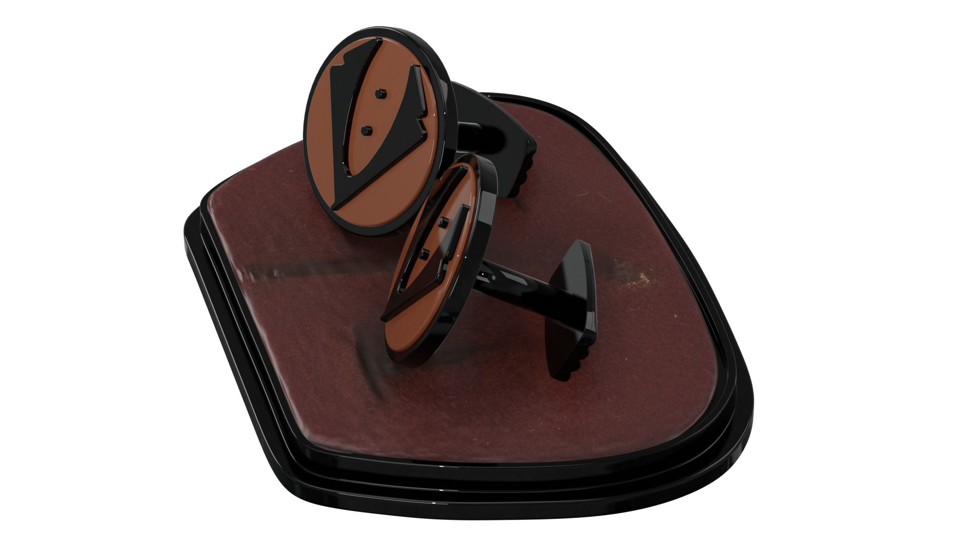 Spy Style Suit Cufflink 3D model_6