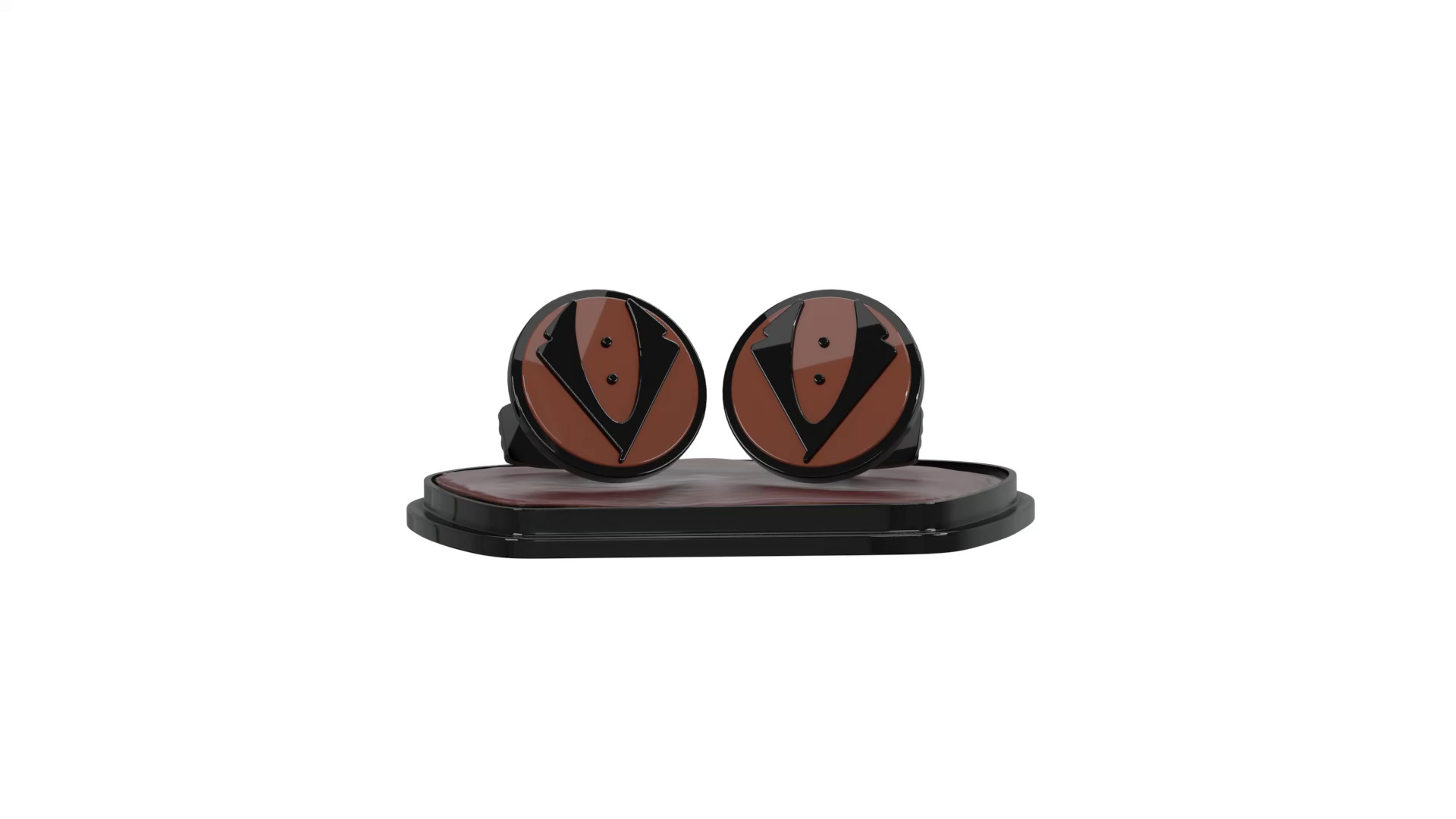 Spy Style Suit Cufflink 3D model_1