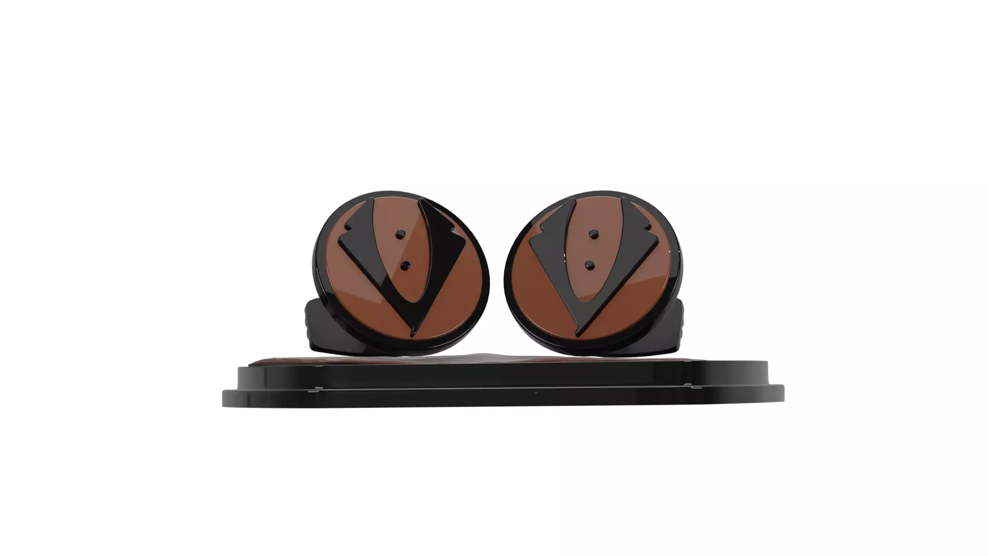 Spy Style Suit Cufflink 3D model_0