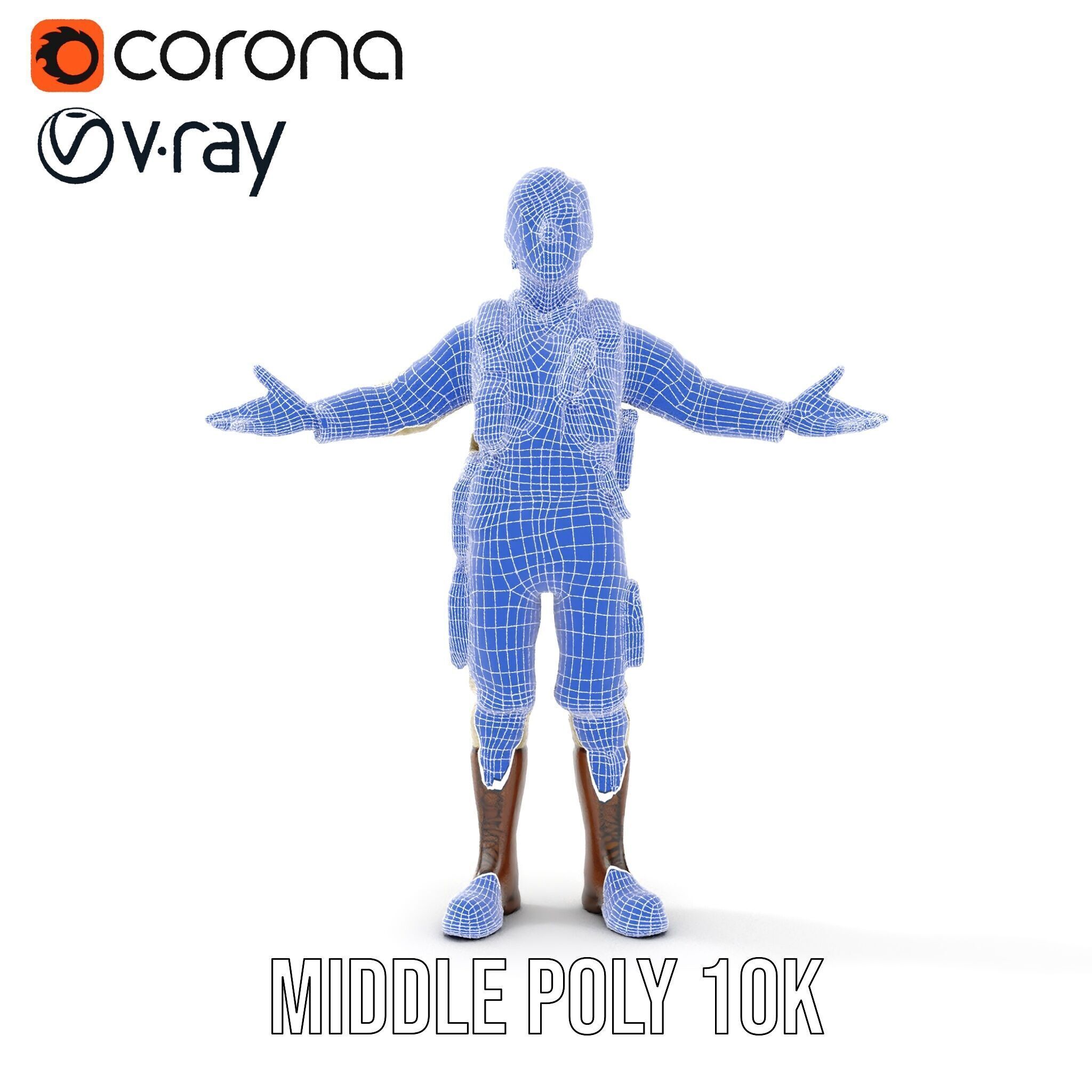 Adventurous Explorer Boy Rigged and Animated D Character Model Low-poly 3D model_34