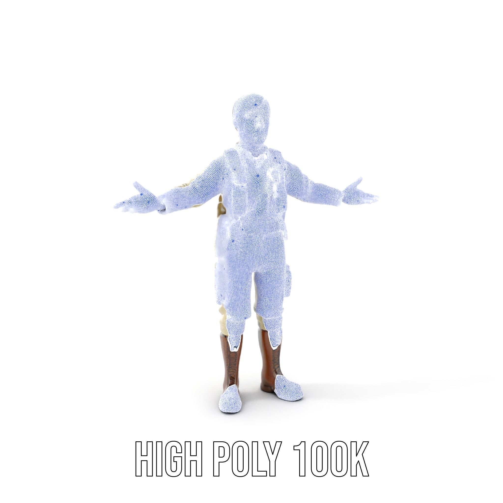 Adventurous Explorer Boy Rigged and Animated D Character Model Low-poly 3D model_4