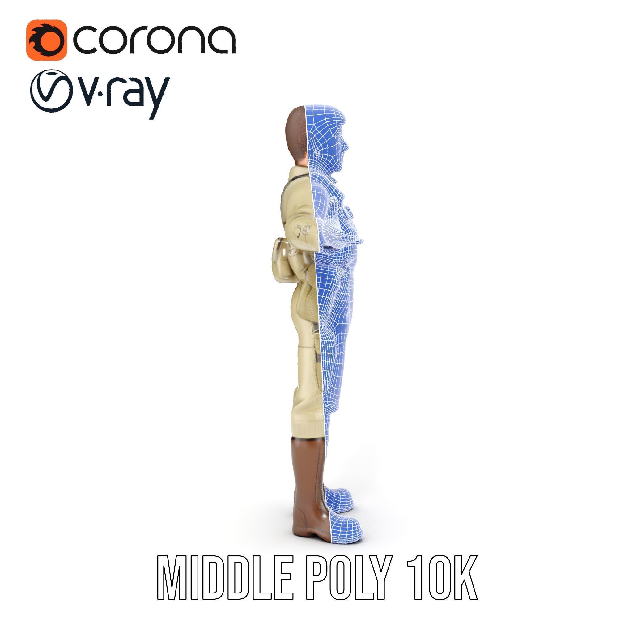 Adventurous Explorer Boy Rigged and Animated D Character Model Low-poly 3D model_32