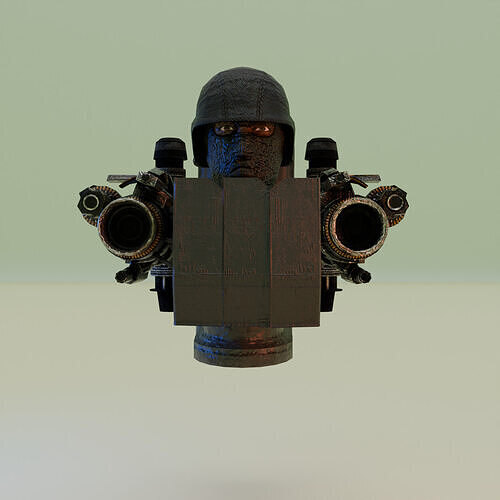 jetpack balaclava laser skibidi toilet 3D model