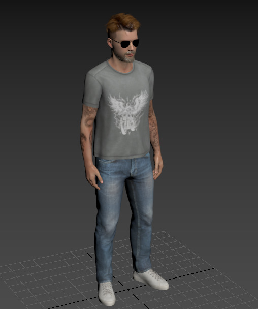 Stylized Rigged Man - 3ds Max Character 3D model_6