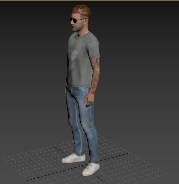 Stylized Rigged Man - 3ds Max Character 3D model_7