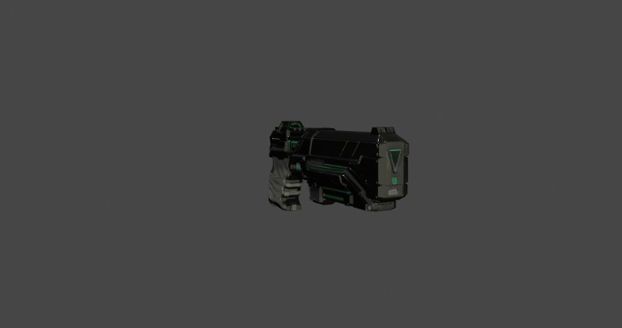 pistola futurista low-poly Low-poly 3D model_1