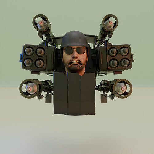 multi  rocketeer skibidi toilet 3D model