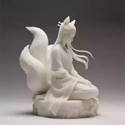 1062COLORFUL Fox Spirit Woman in Pu Song Ling Style